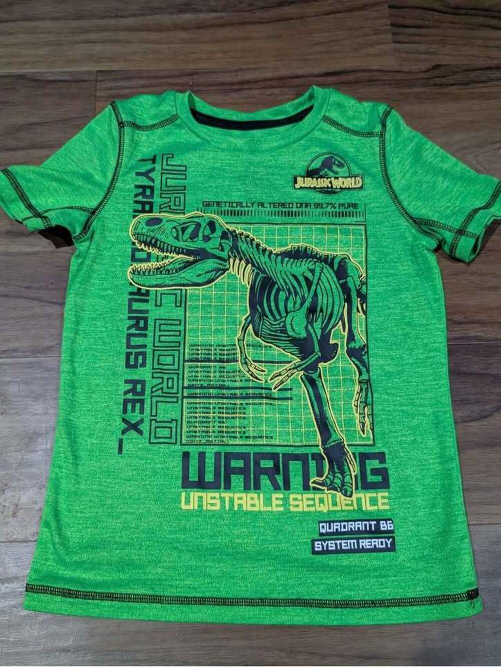 Boys Jurassic Park Dinosaur Shirt Sz. 7